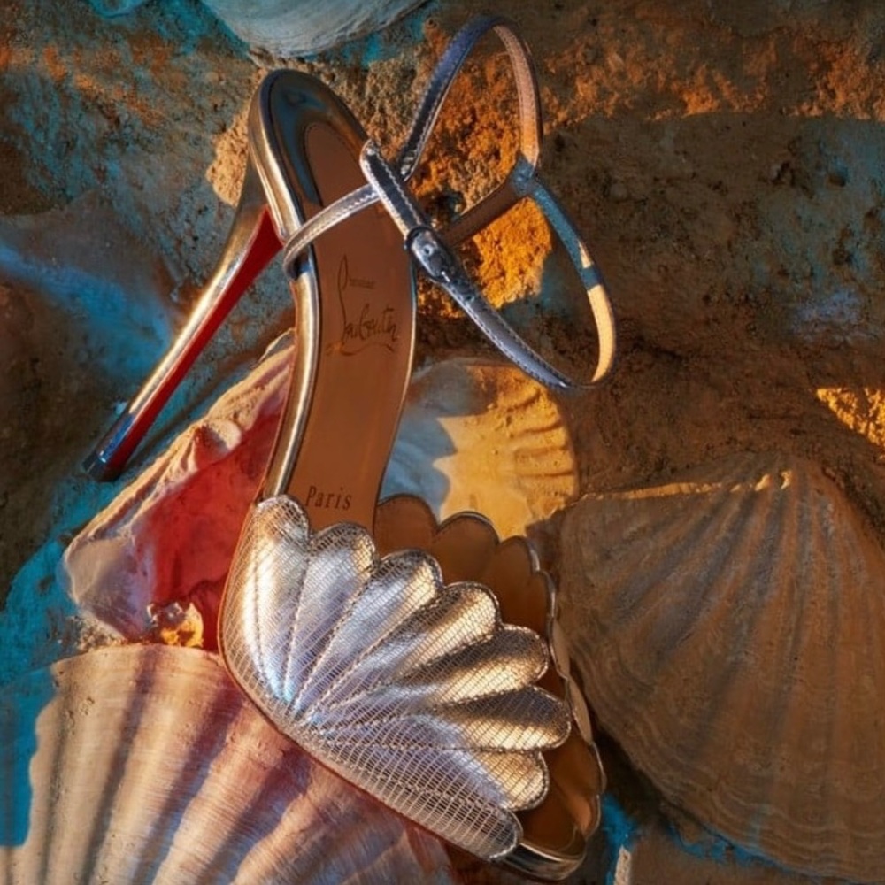 Christian Louboutin Silver Bouticella 40 (size9)